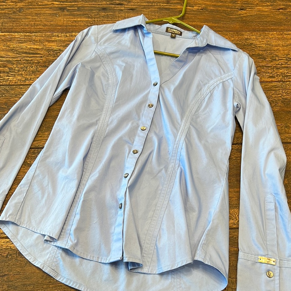 Express Light Blue Dress Shirt Size 2